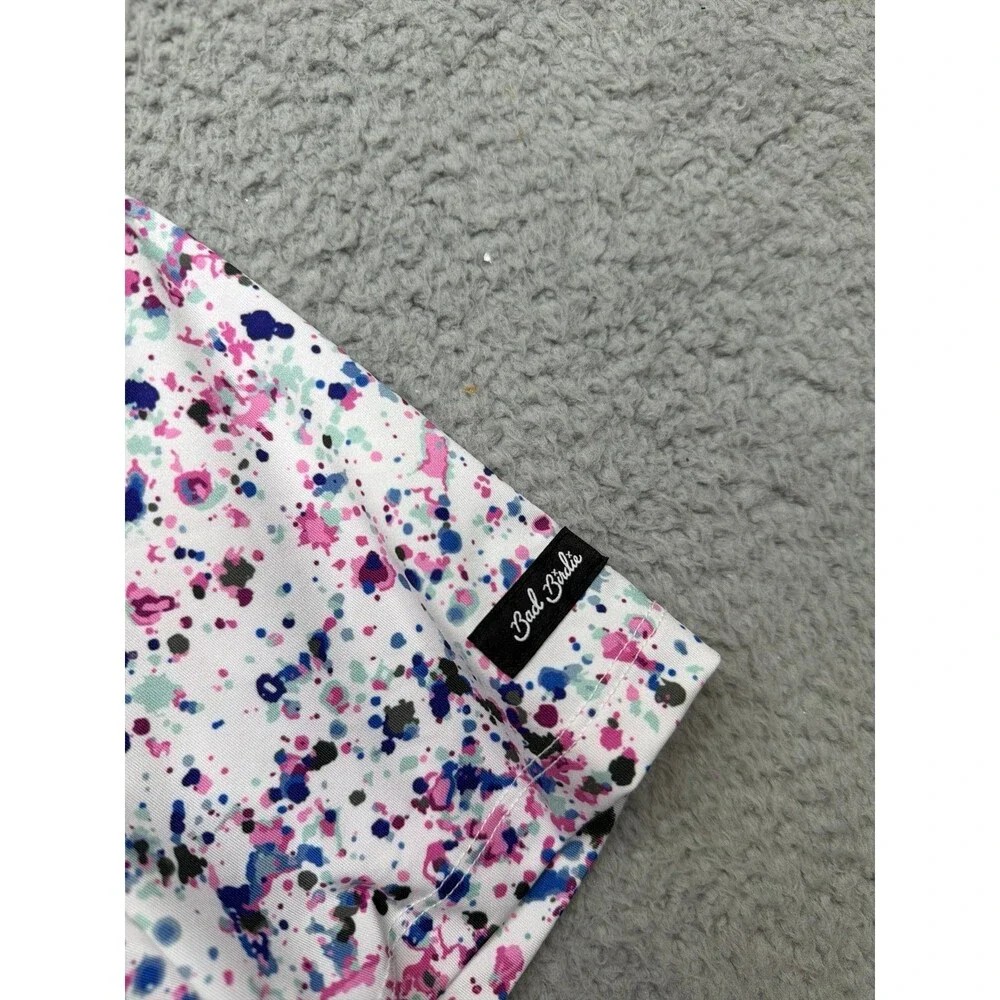 Bad Birdie Golf Polo Splatter Paint print kids size large